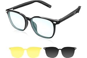 GenXenon Smart Glasses, Bluetooth-Audio Glasses for Men Women With Night Vision and Polarized Magnetic Lenses, Remote Shooting,Voice Assistant, Wireless Headphone Sunglasses for Cycling Driving (G05)