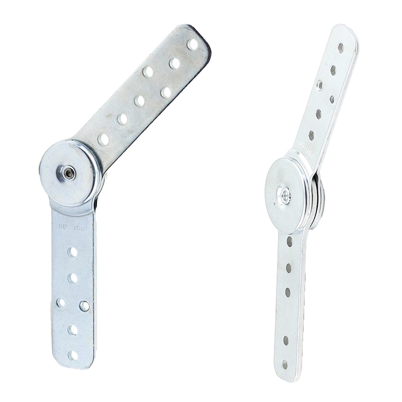 Ouitble 2 Pack Furniture Hinge, Folding Link Hinge with Auto Reset Function for Sofa Armrest Headrest Angle Adjuster from 90 to 180 Degrees