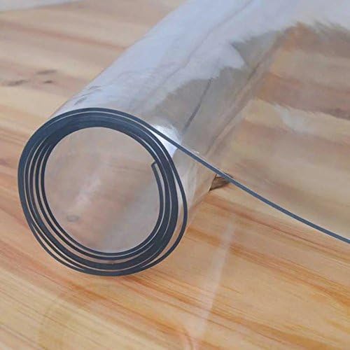 Soft Glass Table Cover For Rectangle Square Table PVC Transparent Waterproof Heat Cold Resistant 27"x51"(1.5mm)