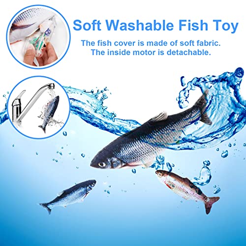 Electric Floppy Fish Cat Toy 11", USB Chargeable Interactive Catnip Toy