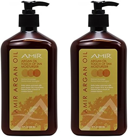 Amir Argan Oil Touch Of Tan Moisturizer 18Oz"Pack Of 2"