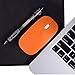 HDE Ultra-Thin Wireless Mouse 2.4GHZ Ergonomic Candy Colored Optical Mouse with USB Nano Receiver and Adjustable DPI Switch (Orange)