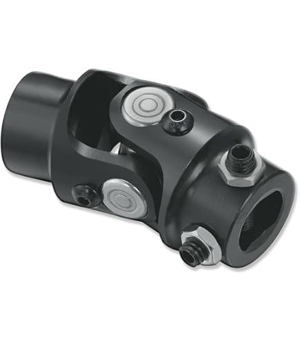 AngyMeck Black 3/4" DD X 3/4" Round Universal Steering Shaft U-Joint Coupler