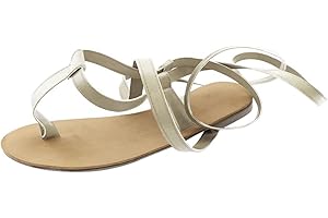 JYSwoshoe Womens Sandals, Women's Rhinestone Strappy Sandals Fashion Flat Sandals Summer Dressy Peep Toe Sandals Cute Comfortable Dress Sandals