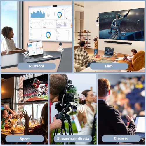 4K HDMI Wireless Transmitter and Receiver, HDMI Wireless Receiver Transmitter with LED Screen, 2.4/5G Stable Transmission, Wireless Streaming Video Audio File from Laptop, PC to HDTV, Projector, 50M