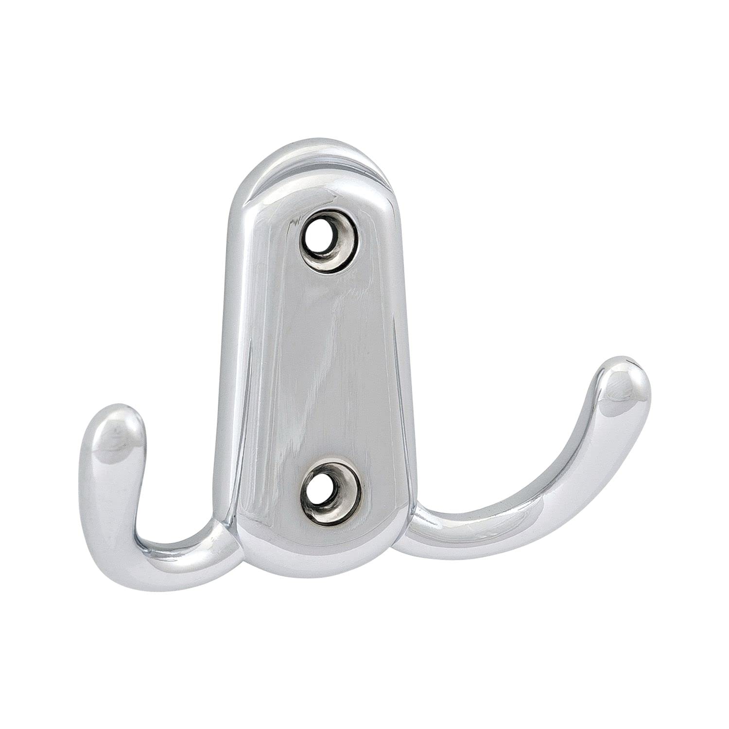 OBF Grimme Canelli 756151-29 Coat Hook Polished Chrome-Plated Width 17 mm Height 86 mm Double Hook Die-Cast Zinc