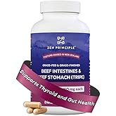 Zen Principle Grass Fed Beef Intestines with Stomach (Tripe) Supplement, Supports Digestive Health and Gut Balance, Supports Acid Reflux Balance, Natural Intestine Wellness, 210 Capsules