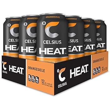 celsius heat orangesicle drink energy performance 16oz zero sugar pack
