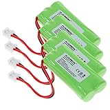 Floureon 4 Packs 2.4V 900mAh Rechargeable Cordless Phone Telephone batteries for AT&T/Lucent BT-18433 BT-184342 BT-28433 BT-284342 BT-6010 BT-8000 BT-8001 BT-8300