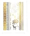 Terra Tattoos Gold Metallic Temporary Tattoos Waterproof Nontoxic Long Lasting Perfect for Beach, Festivals, & more (Free Spirit)