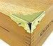 8pcs. Decorative Brass-Plated Box Corners with Mounting Screws