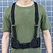 AGPtek Adjustable MOLLE Soft Padded Tactical Waist Belt with Suspender for Outdoor Duty(Black)