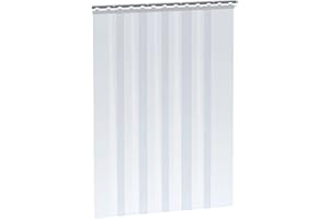 FINEERA Freezer Strip Door Curtain Kit 6PCS 38" Width X 84" Height, 0.08 Inch Thickness PVC Curtain Strip for Walk in Freezers, Coolers & Warehouse Doors, with 50% Overlap for 3' X 7' Door Plastic Strip Door