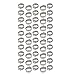uxcell 12.8mm-15.3mm 304 Stainless Steel Adjustable Tube Hose Clamps Silver Tone 50pcs