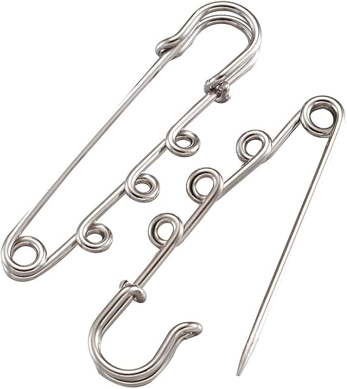 Fashewelry 40pcs Heavy Duty Safety Pins Platinum Iron Brooch Kilt Pins Fasteners 1 57 2 5 3 15 3 97 For Blankets Skirts Knitted Fabric Craft Brooch Making Beading Jewelry Making Kolhergroup Arts Crafts Sewing