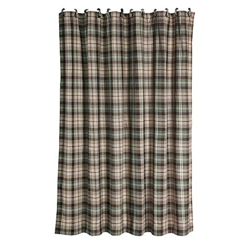 HiEnd Accents Huntsman Rustic Lodge Shower Curtain, 72" x