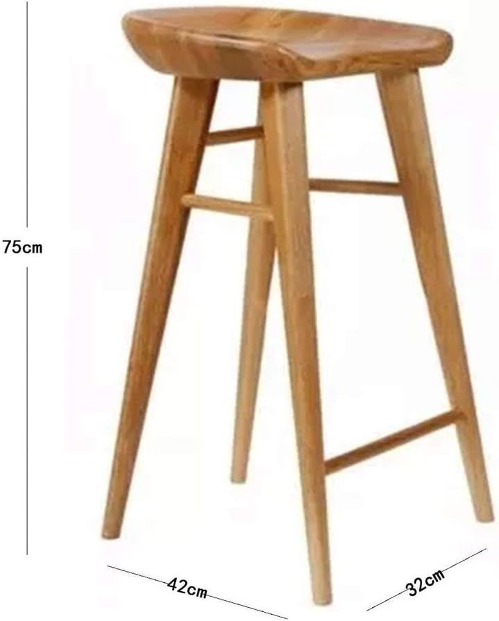 Amazon De Stehende Hohe Halterung Massivholz Hochhocker Ergonomischer Esszimmerhocker Nordic