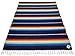El Paso Designs Traditional Mexican Blanket | Artisanal Boho Blanket | Authentic Hand Woven Serape Perfect for Camping, Yoga, Beach, Picnic or Home Decor | (Navy)