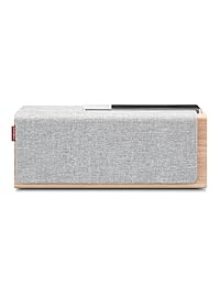 Mediasonic TEANA SOUND   Altavoz Bluetooth con construcción de madera maciza, 20 W y graves mejorados, perfecto para el hogar, oficina, exterior y viaje. (HB22) gris