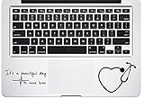 It's a Beautiful Day to Save Lives Derek Quote Grey's Anatomy Heart Stethoscope Macbook Laptop Stickers Decals Vinyl Die Cut Decals