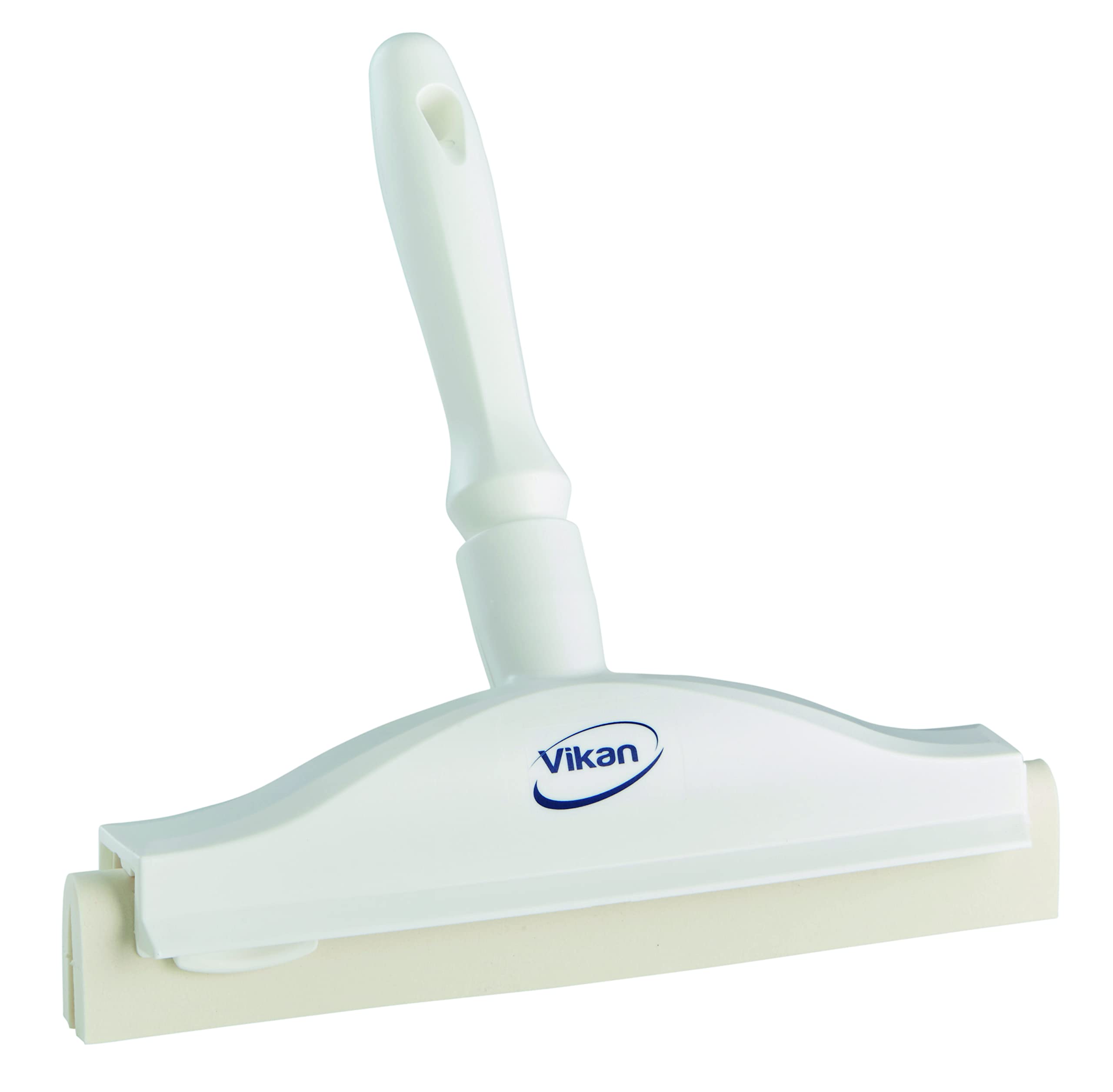 Vikan 77515 Foam Rubber Polypropylene Frame Bench Fixed Head Squeegee, 10", White