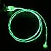ShopAction Flowing LED Glow in The Dark Light Up Visible Charging Cable Compatible with iPhone 6, iPhone 7, iPhone 8 X Plus (Green)