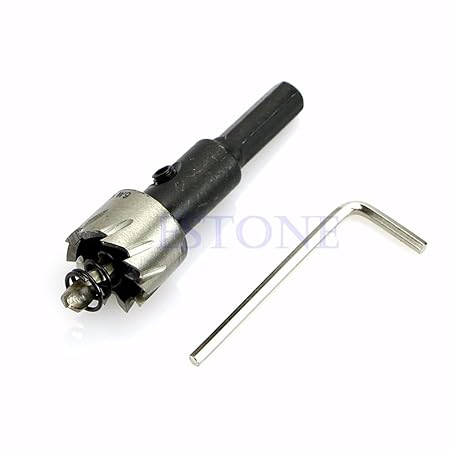 Generic 18.5mm HSS Carbide Tip Drill Bit Hole Saw Set Stainless Steel Metal Alloy