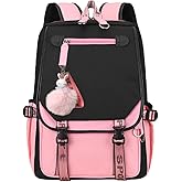 youcoscos Girls Backpack Aesthetic Backpack Cute School Bag Bookbag with USB Charge Port Outdoor Daypack for Teen Girls