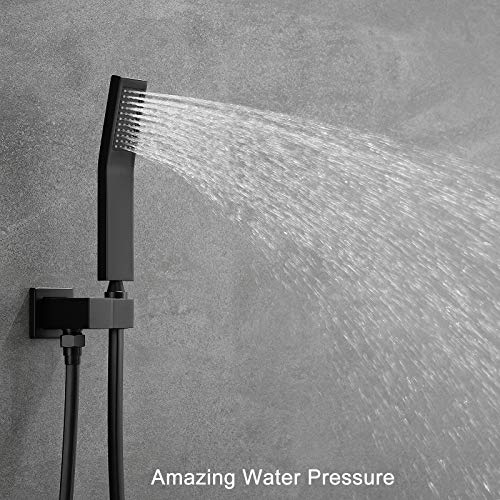 SHAMANDA Shower System with Waterfall Tub Spout and Handheld Shower