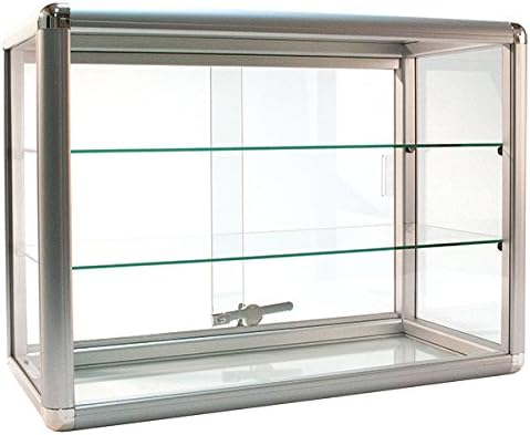 KC Store Fixtures 17225 Countertop Showcase 24" x 12" x 18", Silver Finish