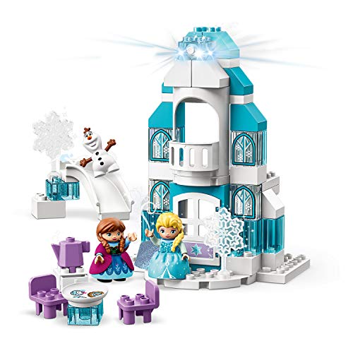 LEGO 10899 DUPLO Princess Frozen Elsas Eispalast, Bauset mit einem Leuchtstein, Prinzessin ELSA und Anna Mini-Puppen sowie Schneemann Figur, Spielzeuge für Jungen und Mädchen ab 2 Jahren – Bild 3