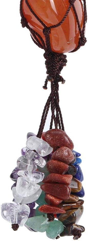 7 Colors Chakra Healing Crystals Gemstones Pendant Natural Stones Decor Hanging Car Home Ornament Sea Glass - Image 5