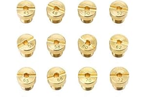 CZECHENG 12pcs 5mm Carburetor Main Jet Kit 45/48/50/52/55/58/60/62/65/68/70/72 for replacing Vm22 Vm24 Vm26 125cc 150cc 200cc 250ccRacing Main lniector Nozzle Pilot Jet (A)