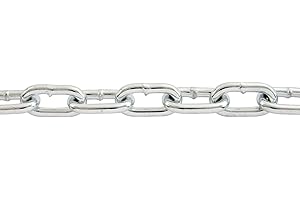 KingChain 525221 5/16-inch x 20 ft. Zinc-Plated Proof Tested Coil Chain with 1900 lb. Safe Working Load, Grade 30, General Pu