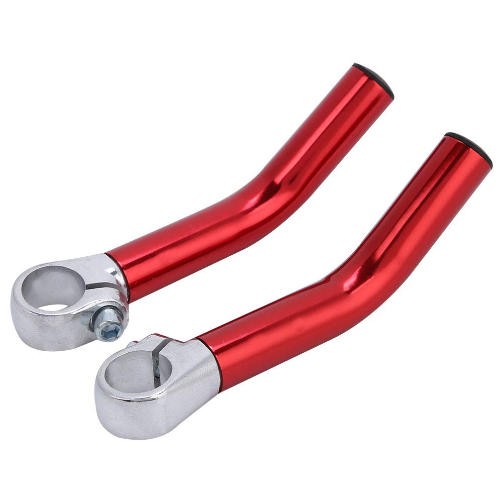 VGEBY1 Bike Handlebar Grips, Aluminum Alloy Bike Horns Grips with Bar Ends Plugs for 22.2mm/0.9in Handlebar(Red)