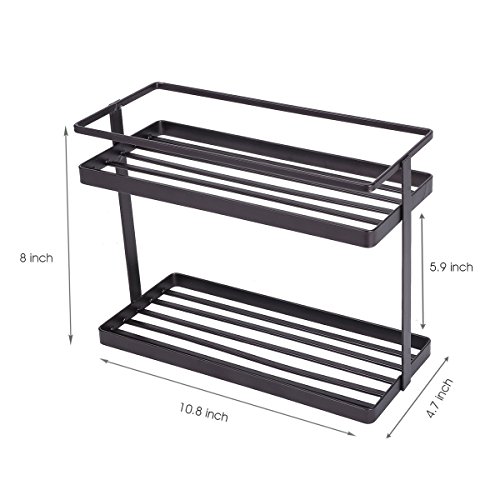 2-Tier Standing Spice Rack GONGSHI Kitchen Cabinet Storage Organizer - Thumbnail 6