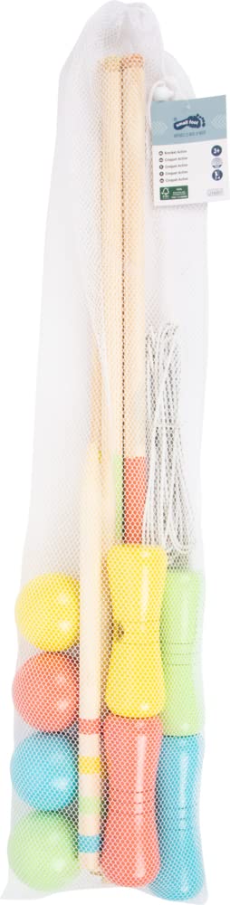 Small Foot 12033 Wooden Croquet Active FSC 100% Certified for the Garden, for All Ages from 3