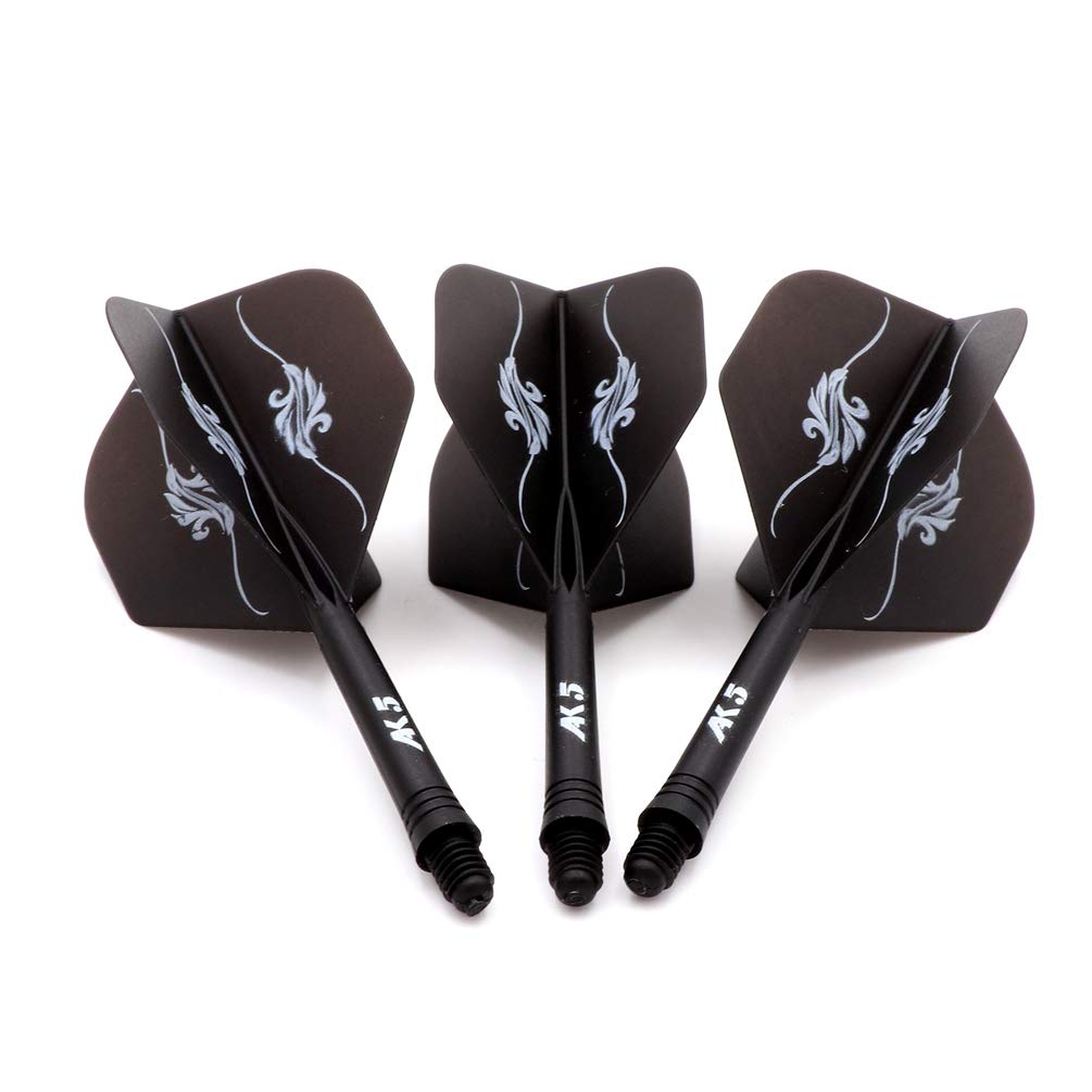 CUESOUL ROST Integrated Dartpfeile Schäfte Shafts and Darts Flights Standard Shape,Set of 3 pcs Unique Designed Pattern(CSAK-51XHB)