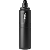 tiibo Vacuum Insulated Stainless Steel Bike Water Bottle, Double Wall, No-Squeeze, Fast Flow Sport Nozzle, Designed for Cycling, Biking, Fitness & Sports, Fits Most Bike Cages (Black, 23OZ)