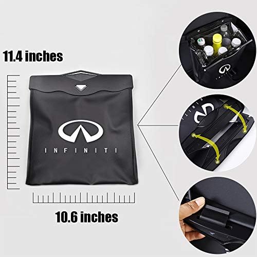 Infiniti Car Trash Bin: Hanging Bag for Back Seat Organizing