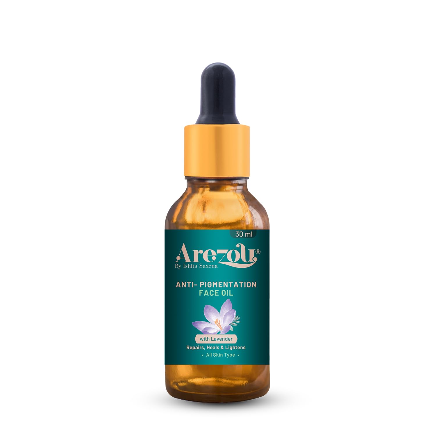 Arezou Brightening Anti-pigmentation Face Oil/Serum Natural Formula For Dark Spot Correction, Even Skin Tone, And Radiant Complexion Lavender Essential Oil (1.01 Oz / 30 ml)