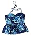 Cocoship Women's Retro Antigua Floral Peplum Push Up High Waist Bikini Set Chic Swimsuit(FBA)