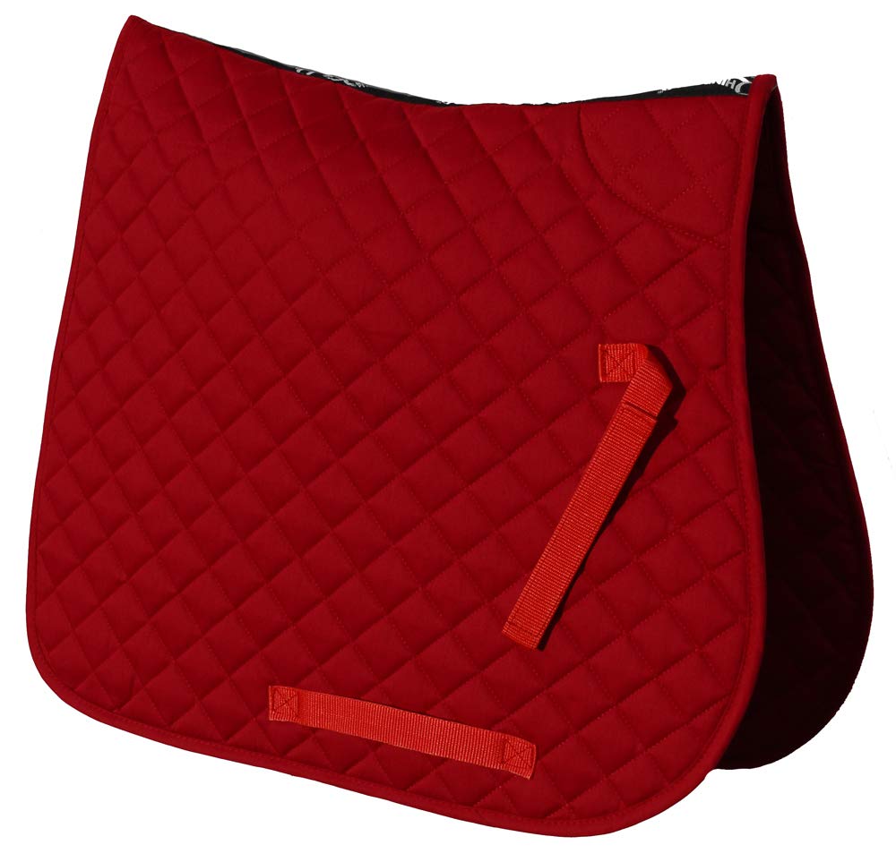 Rhinegold Cotton Quilted Saddle Cloth - Pony - Red — image 1