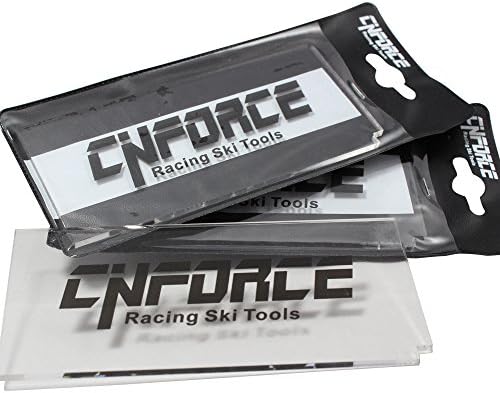 CNFORCE Alpine Snowboard Ski Wax Scraper 3mm 4mm Thick Ski Tuning Tools with PVC Storage Bag (4mm)