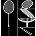 Senston Professional Badminton Rackets Set of 4 - Carbon Fiber, 6 Shuttlecocks, 4 Grips & Bag for Backyard Games | 90g Lightweight