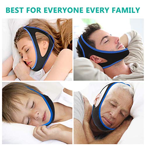 Anti Snoring Devices Chin Strap [Upgraded 2019], Snoring Solution Snore Stopper Anti Snoring Chin Strap for CPAP Users, Anti Snoring Devices Stop Snoring Sleep Aid Snore Reducing Aids for Men Women - Thumbnail 3