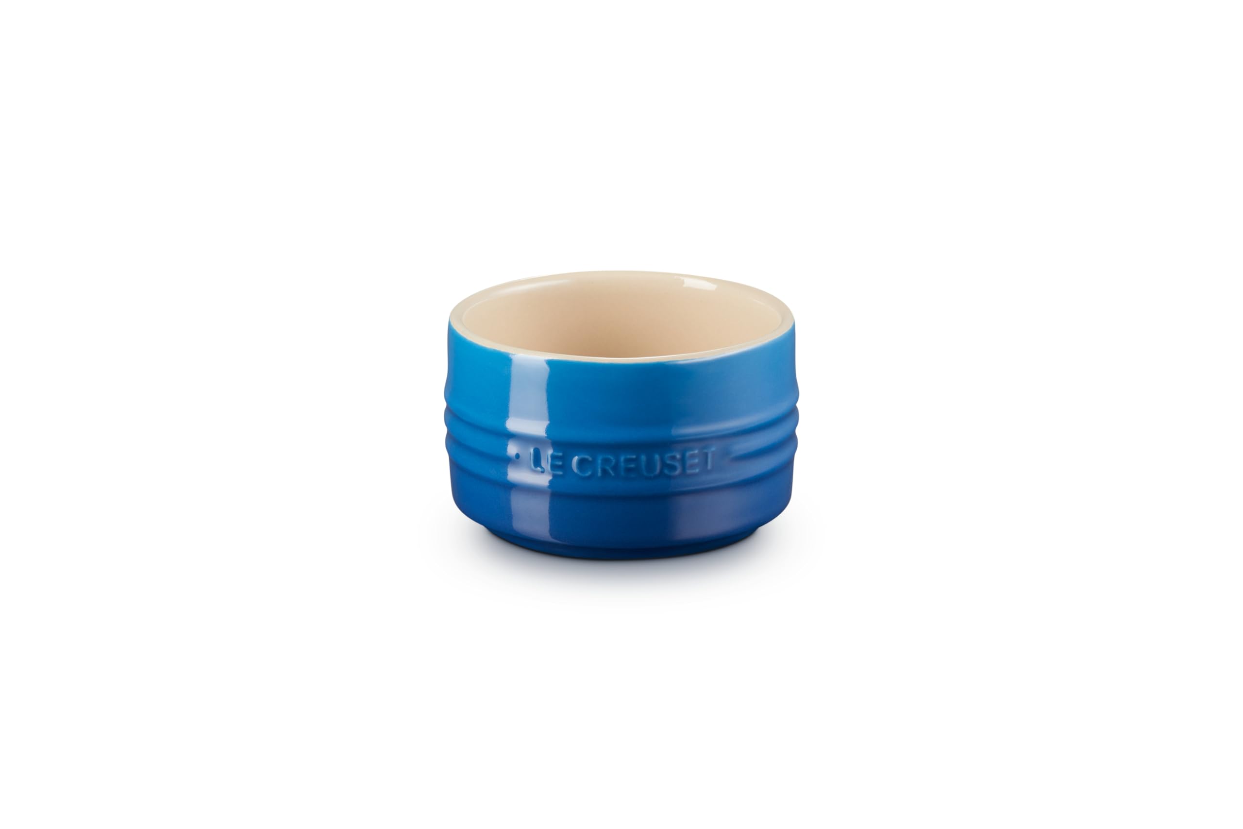 Le Creuset Stoneware Ramekin with straight wall, Stackable, 200 ml, Marseille Blue
