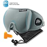 Sleep Mask for Men and Women,Adjustable 3D Contoured Sleeping Mask,Unique Air Ventilated Eye Mask,Light Blocking Eye Shades Eye Cover,Comfortable for Sleeping,Travel,Nap,Shift Work,Meditation