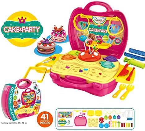 Best Cake Candy Food Kit Playset 41 Pieces Packed in a Sturdy Gift Case + FREE animal stickers