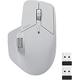 RAPOO MT760 Wireless Bluetooth Mouse - Bluetooth 5.0/2.4GHz Multi-Mode Connection Multi-Device Computer Mouse, M+ Cross Compu
